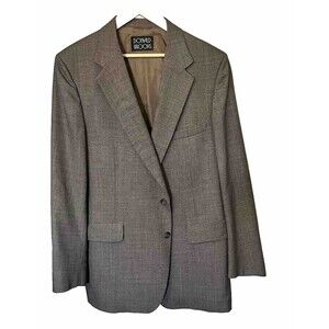 Donald Brooks 46 Long Black Gray Houndstooth  Men's Blazer Sport coat Jacket